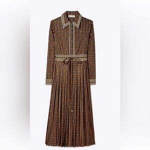 BASKETWEAVE KNIT SHIRTDRESS